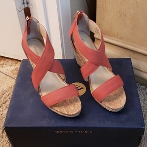 Adrienne Vittadini open toe wedges